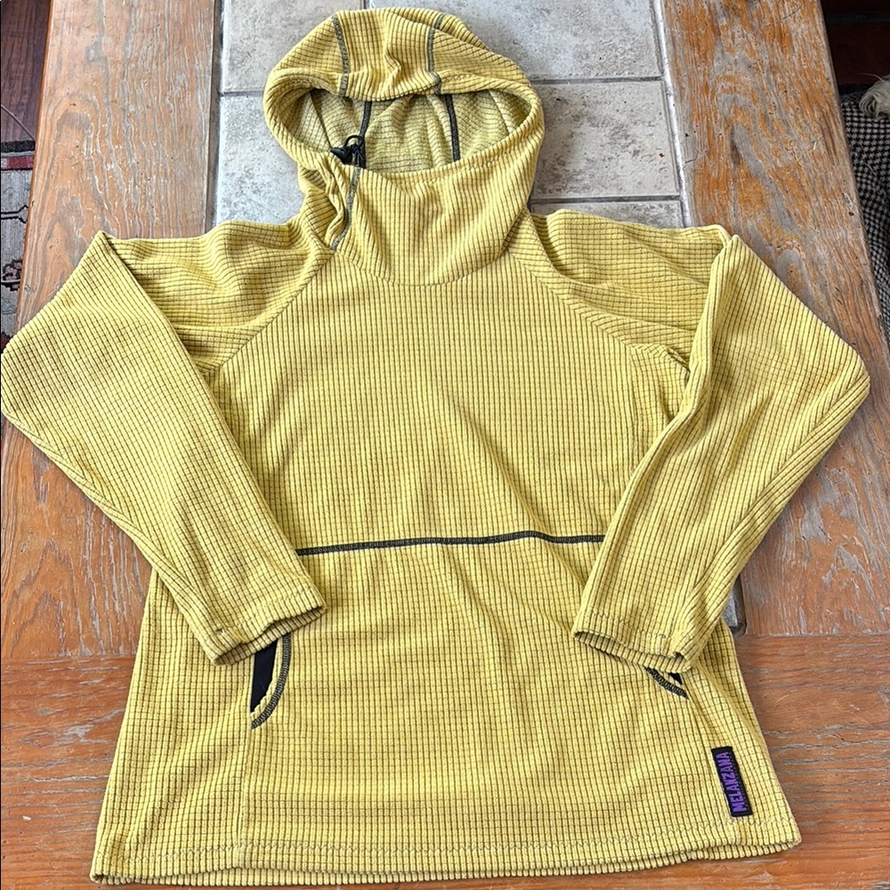 Melanzana Yellow Microgrid Hoodie Women’s Medium